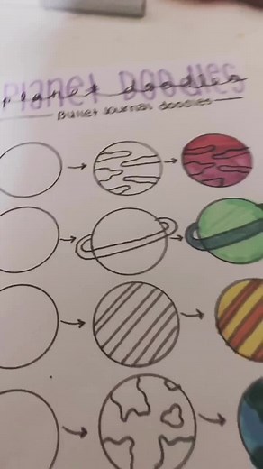 Creative Planet Doodles for Your Bullet Journal