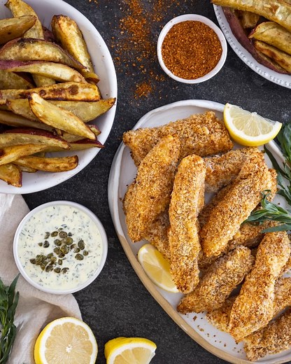 500 reactions · 19 shares | Quick, easy and oh-so tasty!  Give an all-time classic a spicy upgrade with these Air Fried Kingklip Bites, bursting with the Southern-style flavour of Louisiana Cajun Seasoning and served with Sweet Potato Fries.  Sound good? Here's the recipe: https://tinyurl.com/4b7nfzfa Because life's too short for bland. | Cape Herb & Spice | Facebook