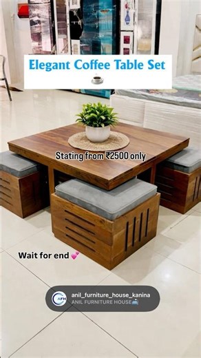 Elegant Coffee Table Set☕️ | Hidden Seating Design 😍