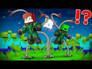 1000 Mutant Zombies vs DOCTOR OCTOPUS Armor JJ and Mikey - Maizen