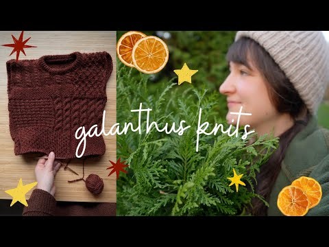 Festive wreath making & knitting updates // Galanthus Knits Ep. 29