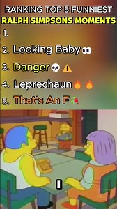 Ranking Top 5 Funniest Ralph Simpsons Moments🍩