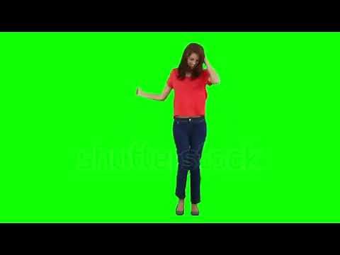 Green screen free girl dance