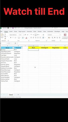 Excel Insane trick #advanceexcel #excel #excelformula #shorts #ytshorts #trending #trendingshorts