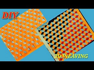 Beautiful 3D Paper Weaving 🌈 | Easy Paper Weaving Design Step by Step | DIY Craft