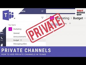 How to Add a Private Channel in Teams 🔐 Microsoft Teams Private Channel