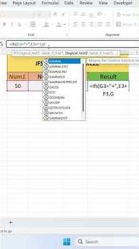 IFS Function in excel.