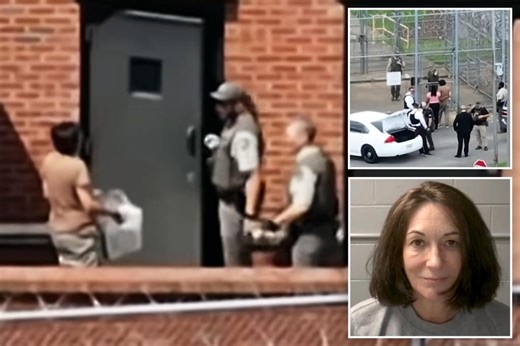 Ghislaine Maxwell holds mysterious box as she returns to Florida prison after meeting with Trump’s DOJ