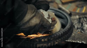 cleaning the metal gear from rust