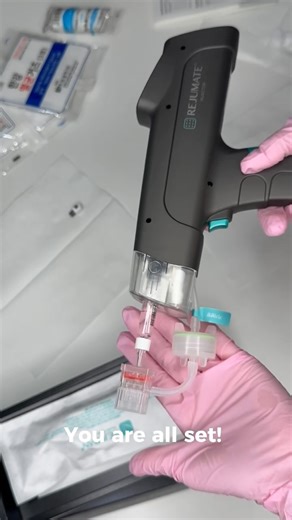 VY Celesta on Instagram: "💉 Assembling Your RejuMate Injector Gun in Your Clinic! ✨ For precision treatments and optimal results, proper assembly of your RejuMate Injector Gun is key! Here’s a quick guide for professionals: 🔹 Step 1: Ensure all components are sterilized and ready for use. 🔹 Step 2: Securely attach the needle to the syringe and fill it with the selected solution. 🔹 Step 3: Insert the Rejuran syringe into the injector gun, making sure it locks in place. 🔹 Step 4: Adjust the d