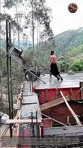 Ingenious Method: Manually Transporting and Pouring Concrete in Rural Construction