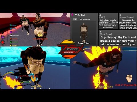 ALL BEAST TITAN POWERS UNLOCKED VS.BEAST TITAN|KURAMA|KAIDO|ROBLOX|AFS