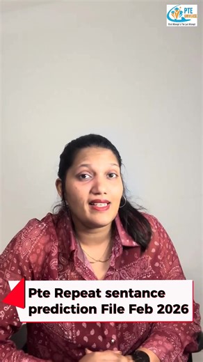 🚨 PTE Repeat Sentence Prediction File Feb 2026 is HERE! 🚨 Struggling with Repeat Sentence? This video shares the most repeated & high-scoring RS questions for Feb 2026 to boost your Speaking & Listening score 💯 ✅ Real exam based RS ✅ High-frequency prediction list ✅ Speaking fluency booster ✅ Must-watch for repeaters 🎯 Save this & practice daily! #PTE #PTERS #RepeatSentence #PTEPredictions #PTE2026 #PTECore #PTEAcademic #PTESpeaking #PTEListening #PTEExam #PTEPreparation #PTE79Plus #PTERepea