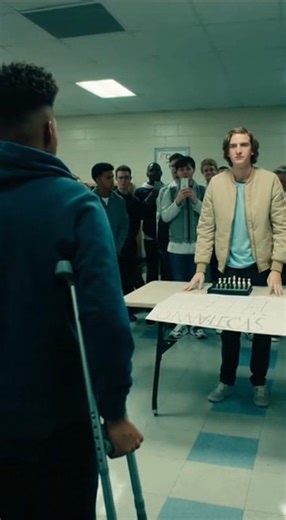 THEY CALLED HIM “BRAIN-DEAD” IN FRONT OF THE CHESS CLUB—THEN HIS “TRASH” PROJECT TURNED THE WHOLE ROOM SILENT “Can someone translate this? Or is it just… stupid like you?” Trevor laughed, snatching the poster board right out of Eli Carter’s hands. The chess club meeting room was packed—folding chairs, half-eaten pizza, phones already up. Eli’s crutches scraped the tile as he reached for it, cheeks burning. On the board: a hand-drawn chess grid, messy letters, and a title that looked “wrong” if y