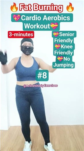 💖Cardio Aerobics Workout💝 #senior #cardio #trending #exercise #fitness
