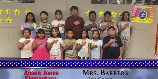 Daily Pledge – Anson Jones – Mrs. Barrera