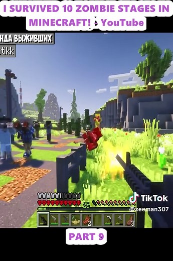 I SURVIVED 10 ZOMBIE STAGES IN MINECRAFT! - YouTube (9)