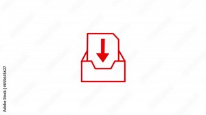 Incoming mail icon animation . Simple element Incoming mail symbol design. Can be used for web and mobile.