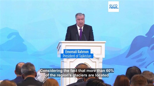 Tajikistan's president calls for global effort to preserve glaciers as melting accelerates