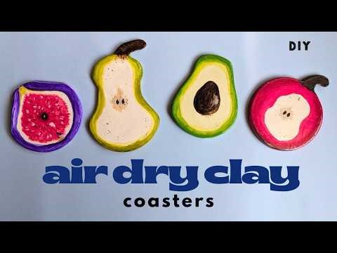 Clay Coasters DIY | The EASIEST Air Dry Clay Project that looks like ceramic