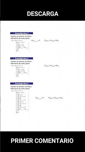 Análisis matricial pórtico 2D Mathcad prime