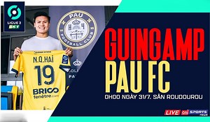Xem trực tiếp bóng đá Pau FC vs Guingamp ở đâu, kênh nào? Link xem trực tiếp Quang Hải Pau FC FullHD