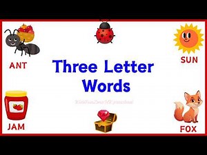 Three Letter Words with pictures for Kids |Learn to Read and Spell 3 Letter Words sounds