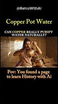 CAN COPPER REALLY PURIFY WATER NATURALLY? #copperwater #ayurvedafacts #ancientscience #ai #purifying
