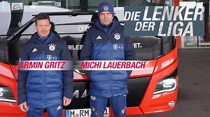 Michi Lauerbach und Armin Gritz chauffieren Deutschlands teuerste Reisegruppe: Die Stars des FC Bayern München. „Halb Deutschland beneidet mich um den Job“, bringt Armin es wohl ganz gut auf den Punkt. 👍😀 | MANschaftsbus