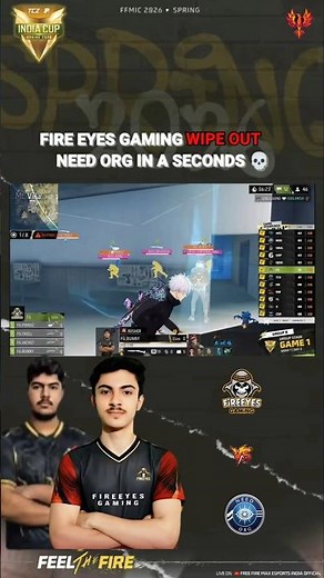 FIRE EYES GAMING ELIMINATE NEED ORG IN A SECOND 💀 ‪@FreeFireMAXEsportsOfficial‬ #freefiremax