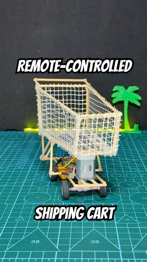 Amazing RC Shopping Cart Made from Scratch! #tech #science #shopping #shorts