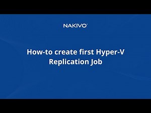 How to Create a Hyper-V Replication Job