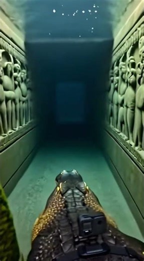 Crocodile POV Enters a Hidden Tunnel Beneath the Nile… Then This Appears