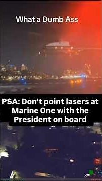 DON'T POINT LASERS AT MARINE ONE! #trump #lazer #presidenttrump #foryou #shorts #fypシ