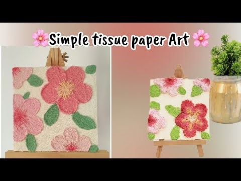 Simple tissue paper art #diy #art #craftideas #yt