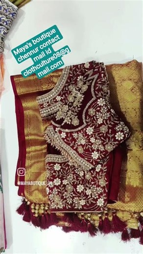 maggam work Blouse at Maya's boutique chennur