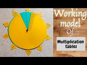 Maths working model/Multiplication tables model of math/Moving wheel of tables/Maths model on tables
