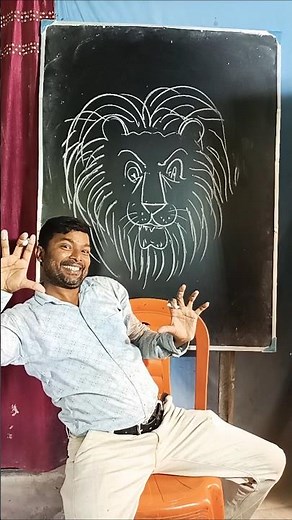 Amazing Lion King Face art #easydrawing #lion #views #sketch #talent #video #youtube