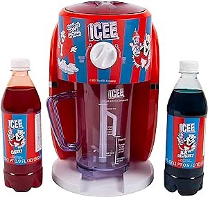 ICEE Slushie Snow Cone Machine Bundle. Genuine ICEE Home Countertop Slushie Ice Shaver & 2-Pack ICEE Syrups. Officially Licensed ICEE Merchandise.