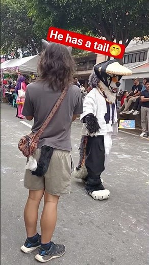 He has a tail #fypviral #diycosplay #cosplay #mascot #anime #tail #halloween
