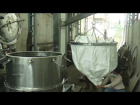 BAG LIFTING TYPE CENTRIFUGE MACHINE WITH HYDRAULIC LIFTER