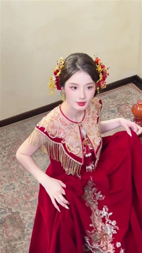 Chinese Princess Bridal Dress 👑❤️ Stunning Wedding Fashion #shorts
