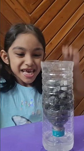 Water Purification Experiment💧|| Simple Science for Kids ||Muddugombemounitha #shorts #shortsfeed