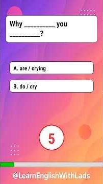 Present Tense Quiz | Simple vs Continuous | A2–B1 | Part 2 #simplepresenttense #presentcontinuous