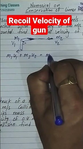 Recoil velocity of Gun