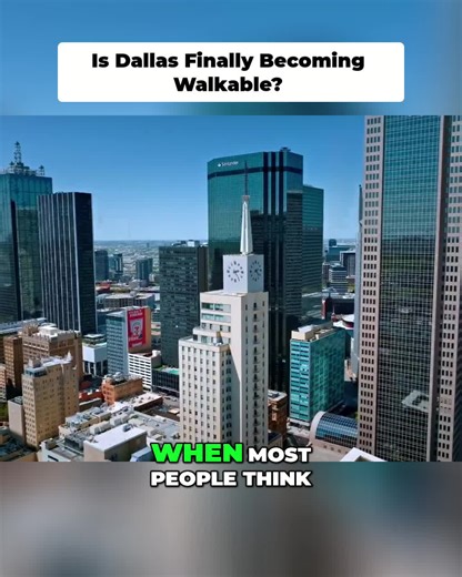 Dallas is trying to become a walkable city. Is it working? Locals biggest critique of Dallas is that it's not walkable. #Dallas #WalkableCity #UrbanPlanning #Texas #CityLife