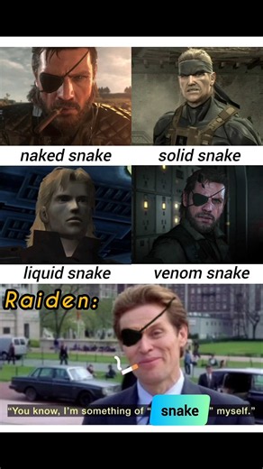 Raiden Wanted to Be a Snake So Bad 💀🥀 | Metal Gear Solid #shorts #gaming #mgs #snakeeater #kojima