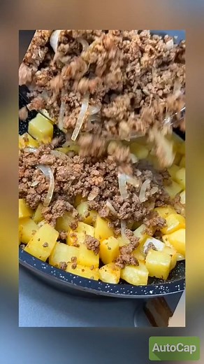 Recette de viande hachée aux œufs et pommes de terre