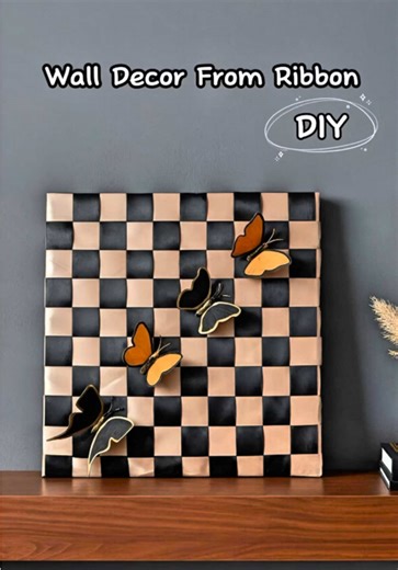 DIY Ribbon Wall Art in 5 Minutes