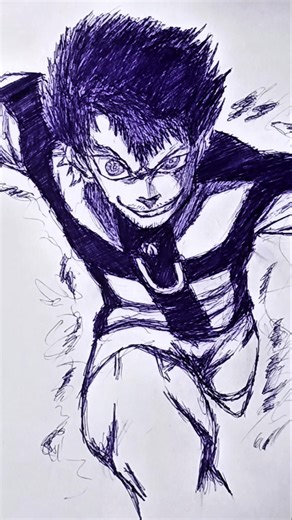 Oliver Aiku, Speed Drawing 🐍 #oliver #bluelock #isagiyoichi #animeart #drawing #shorts